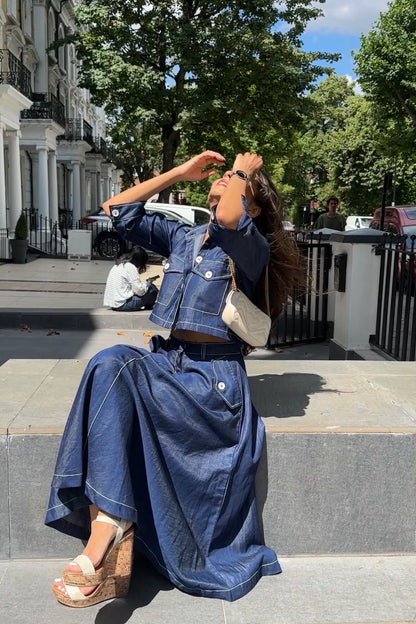 Denim drama set