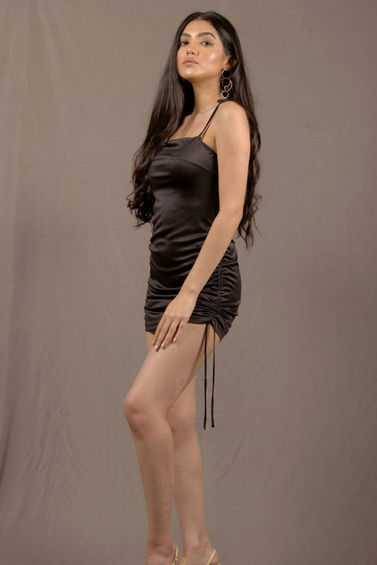 Satin strap dress