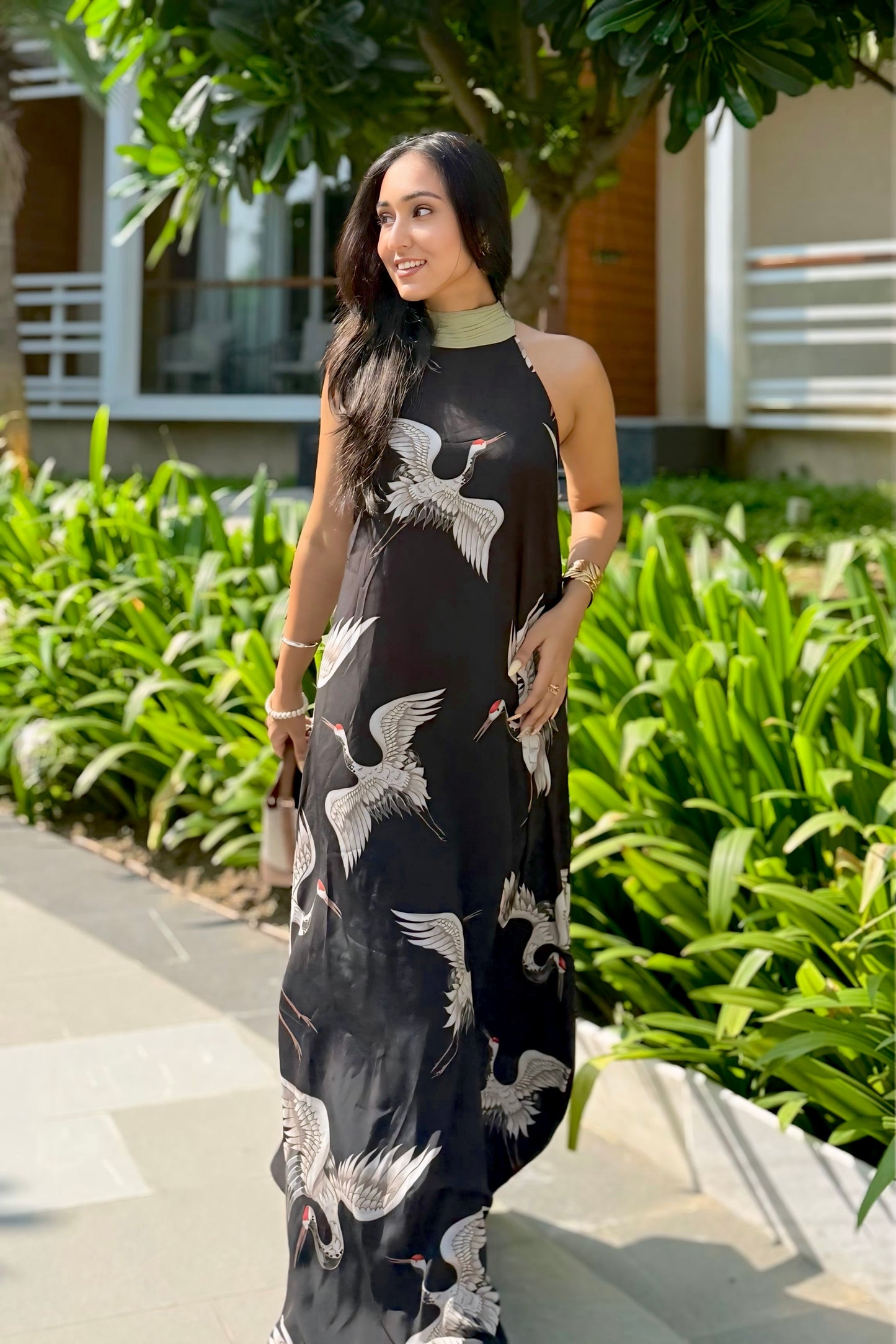 The black crane dress