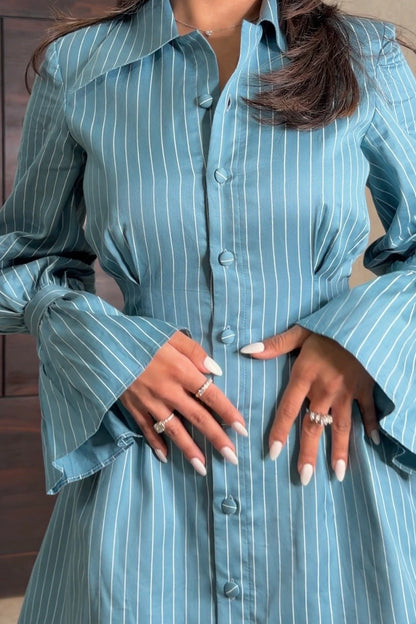 The pinstripe mini dress