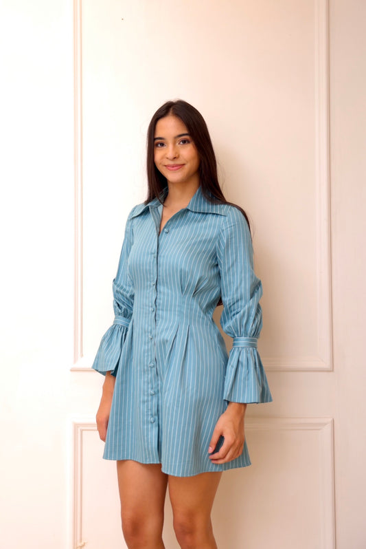 The pinstripe mini dress