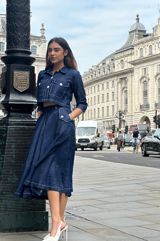 Denim drama set