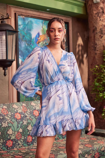Wrapped In Waves Dress