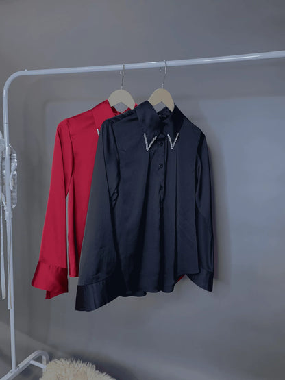Coming In Chic - Satin Shirt