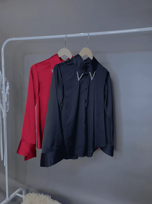 Coming In Chic - Satin Shirt